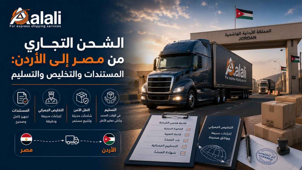 الشحن التجاري من مصر إلى الأردن , شركة شحن من مصر إلى الأردن