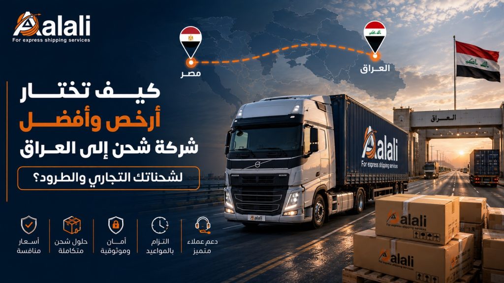أفضل شركة شحن من مصر للخليج والعراق لنقل البضائع والطرود - طريق العلي