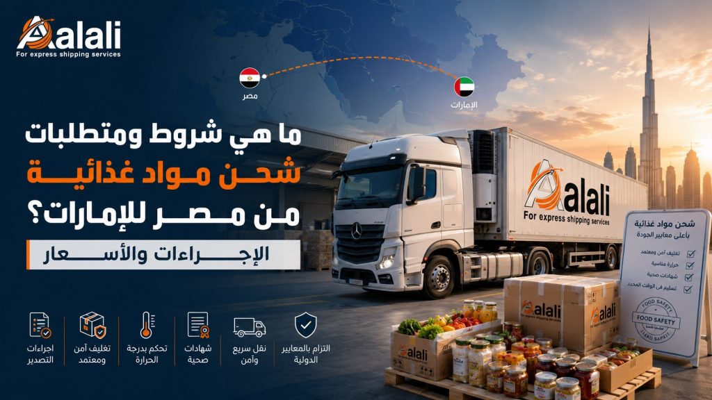 شحن مواد غذائية من مصر للامارات