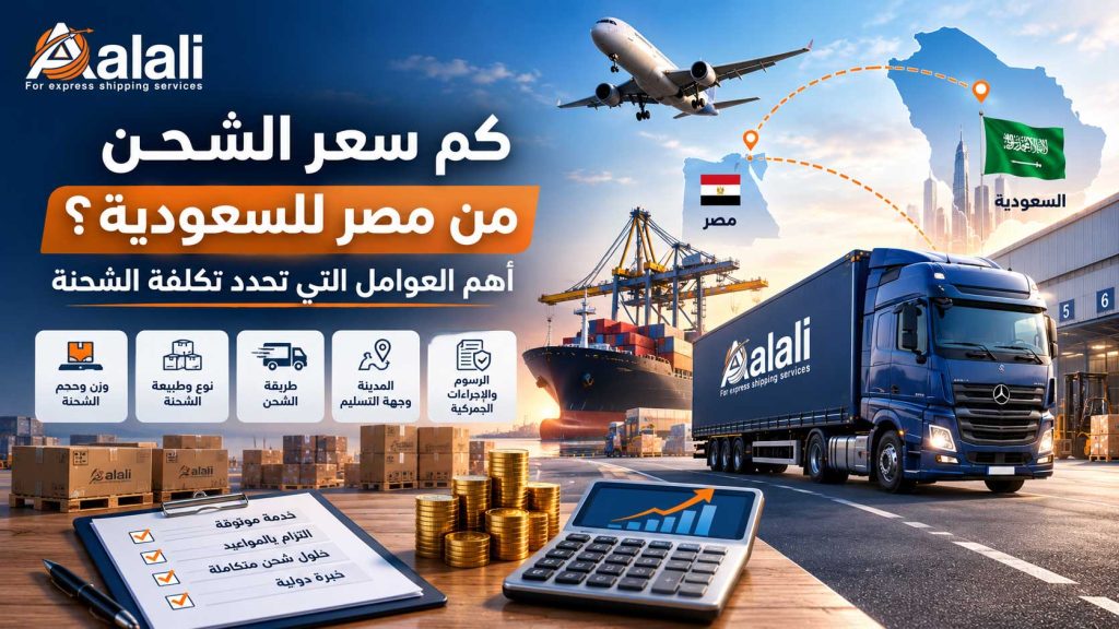 شاحنة نقل تابعة لأفضل شركات شحن من مصر للسعودية